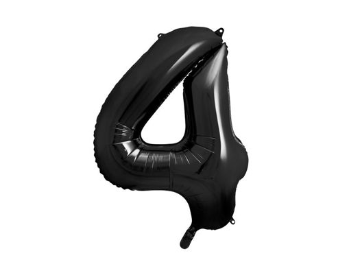 Picture of FOIL BALLOON NUMBER 4 BLACK 34 INCH
